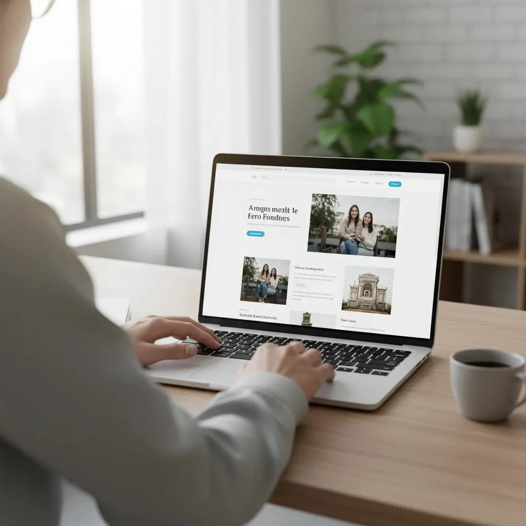 User friendly website interface improving user experience