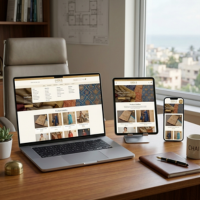 Responsive web design on mobile tablet and laptop devices