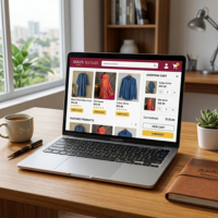 Ecommerce website development with online shopping interface